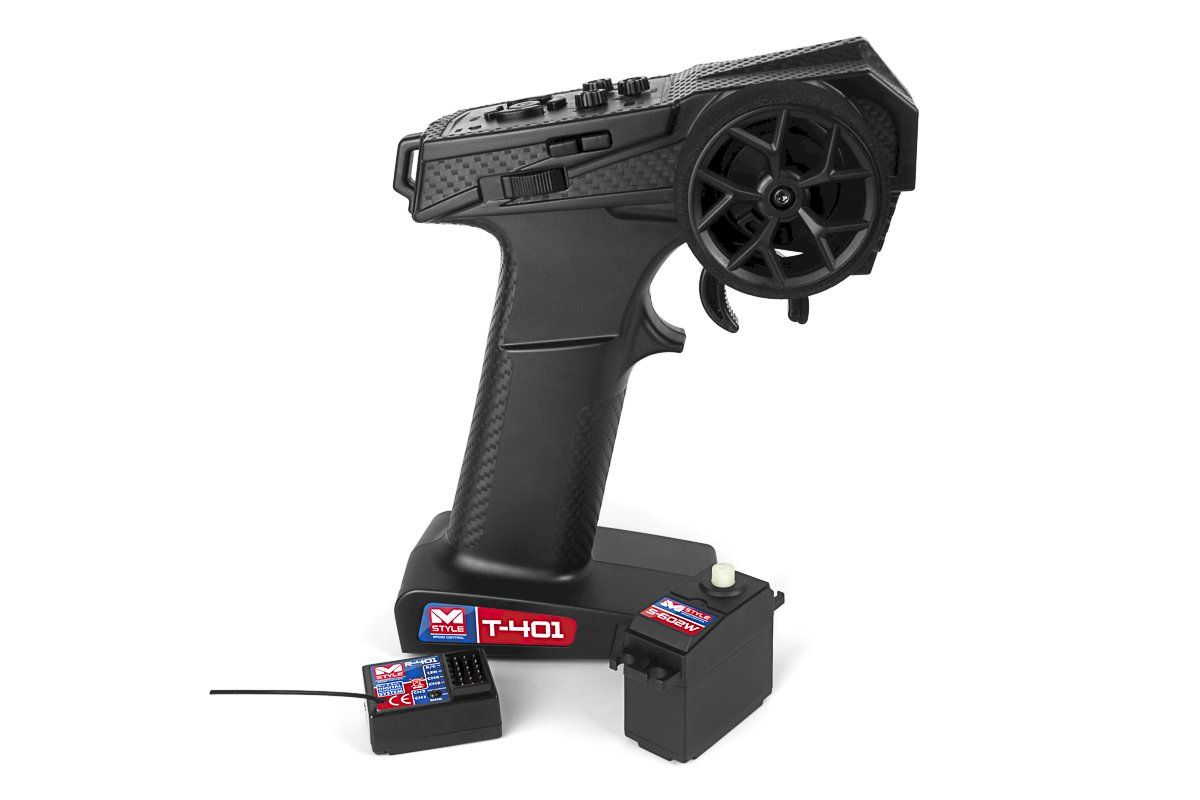 R/C kontroll-sett, komplett med batt, lader, servo ++